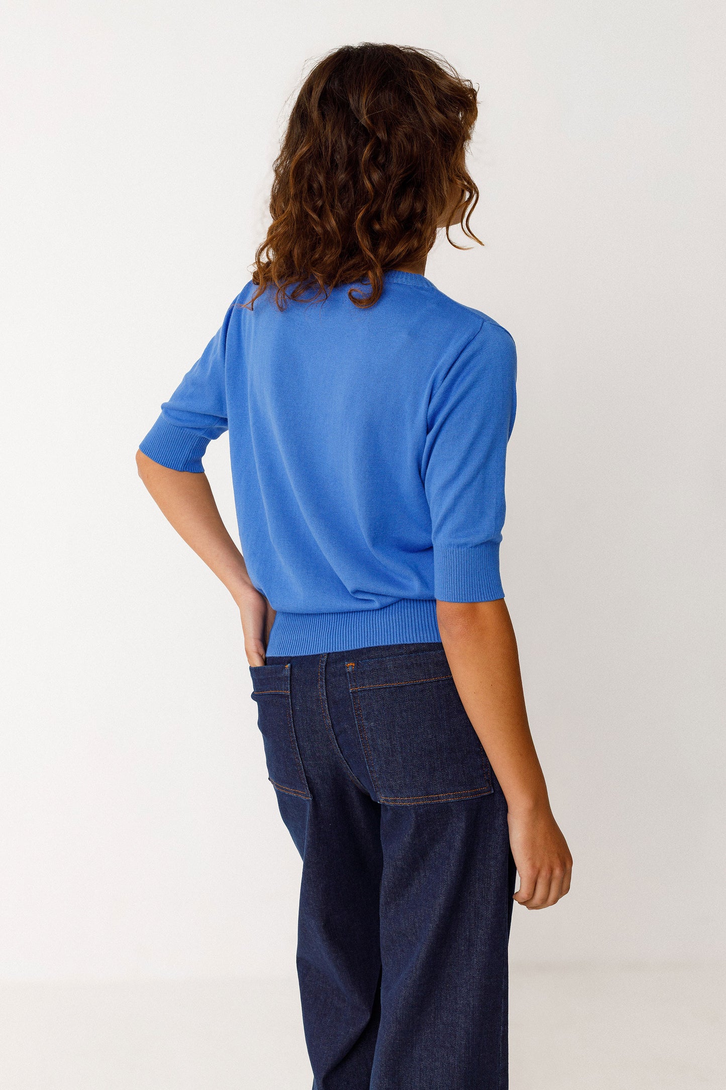 Muike-Gots Sweater by SKFK in Blue