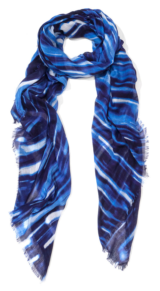 Rain Scarf by Blue Pacific in Cobalt