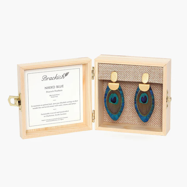 Niko Blue Drop Earring by Brackish