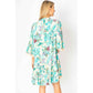 Flower Printed Dress by Look Mode in Turquoise