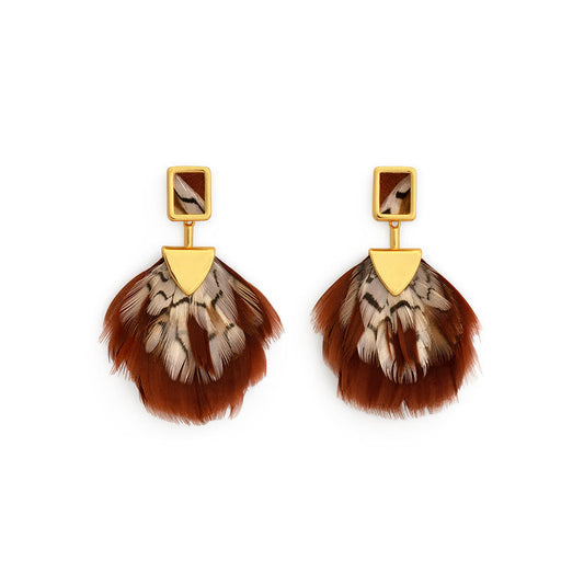 Penelope Bezel Drop Earring by Brackish