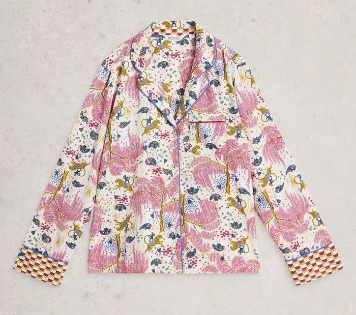 Nina Organic PJ Shirt by White Stuff in Natural