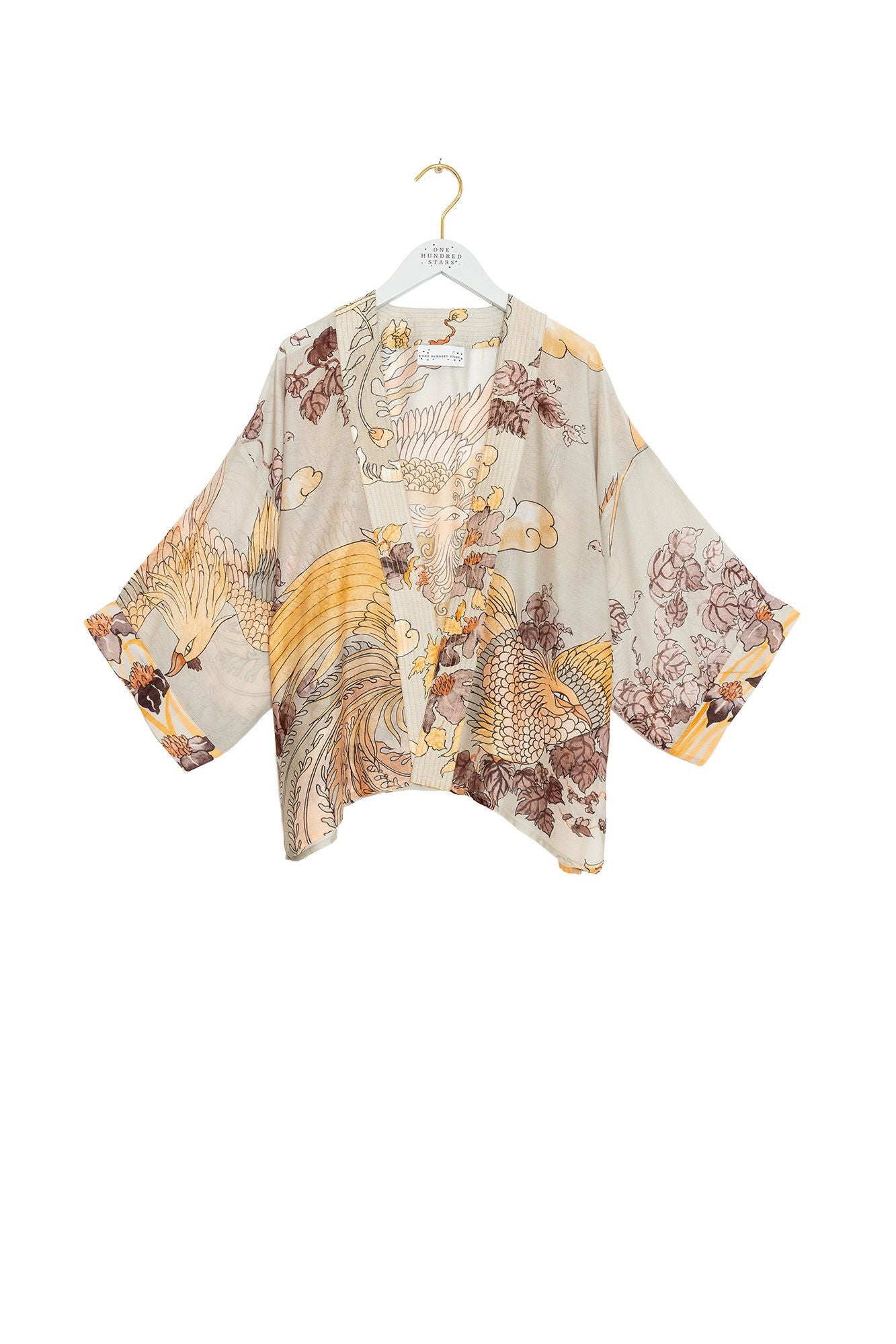 Phoenix Kimono by One Hundred Stars in Grey