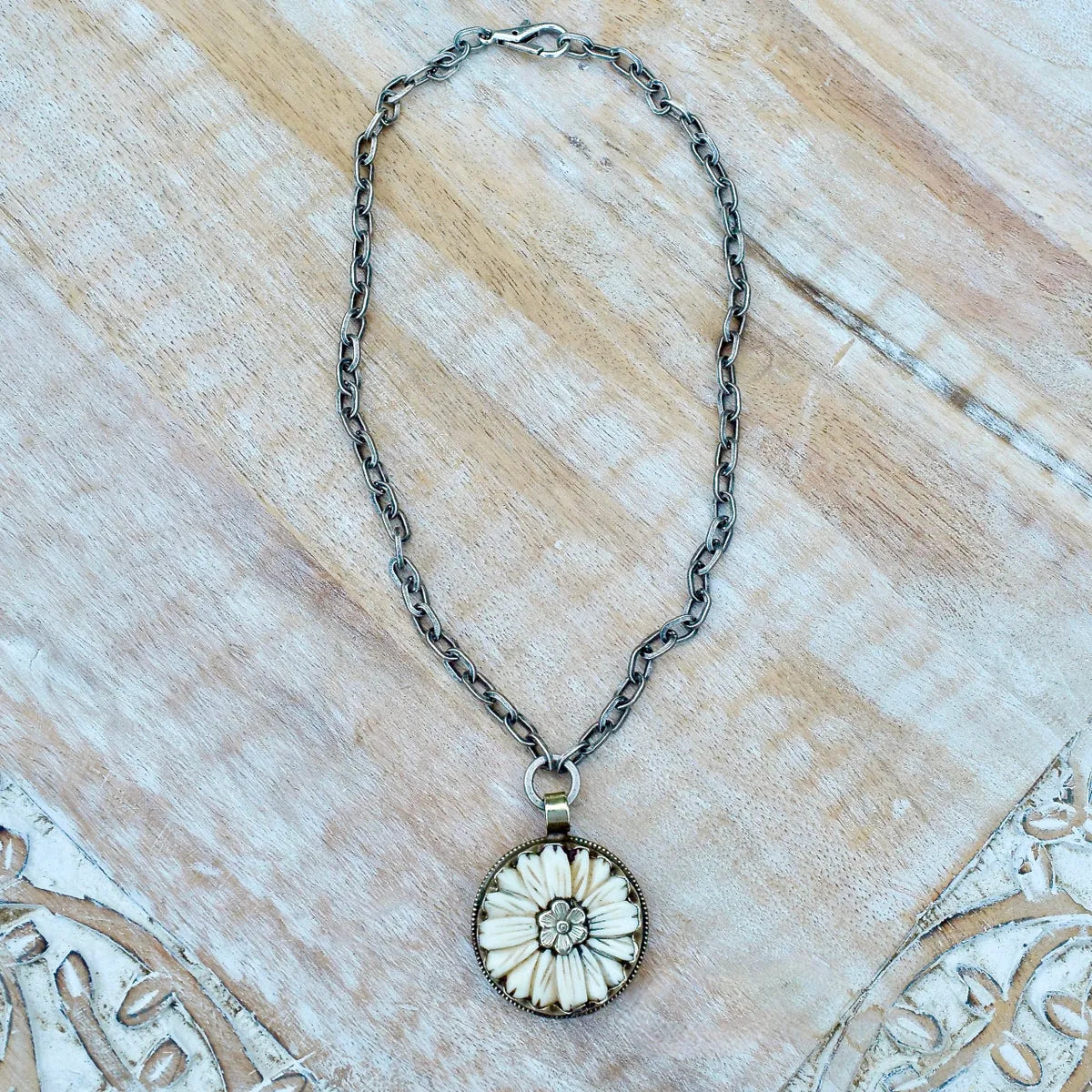 Friendship Necklace by Amy Wells Designs in Bone