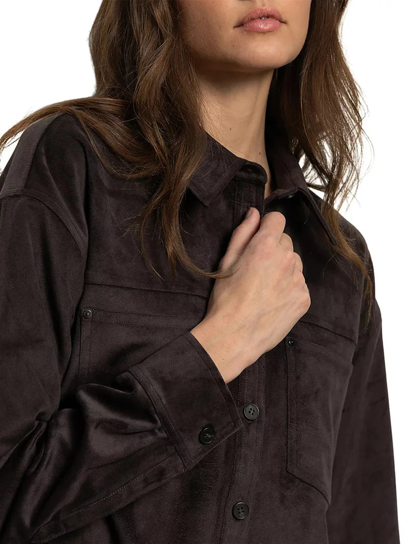 Ivy Suede Shirt by Sanctuary in Semi Sweet
