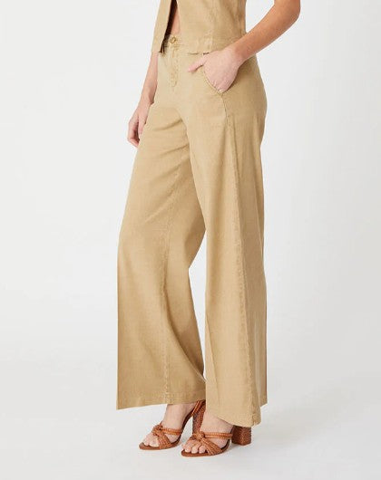 Tallulah Wide Leg Pant by Level 99 in Sandstone