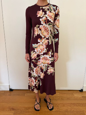The Janie Favorite Long Sleeve Midi Dress by Johnny Was in Cuyaama