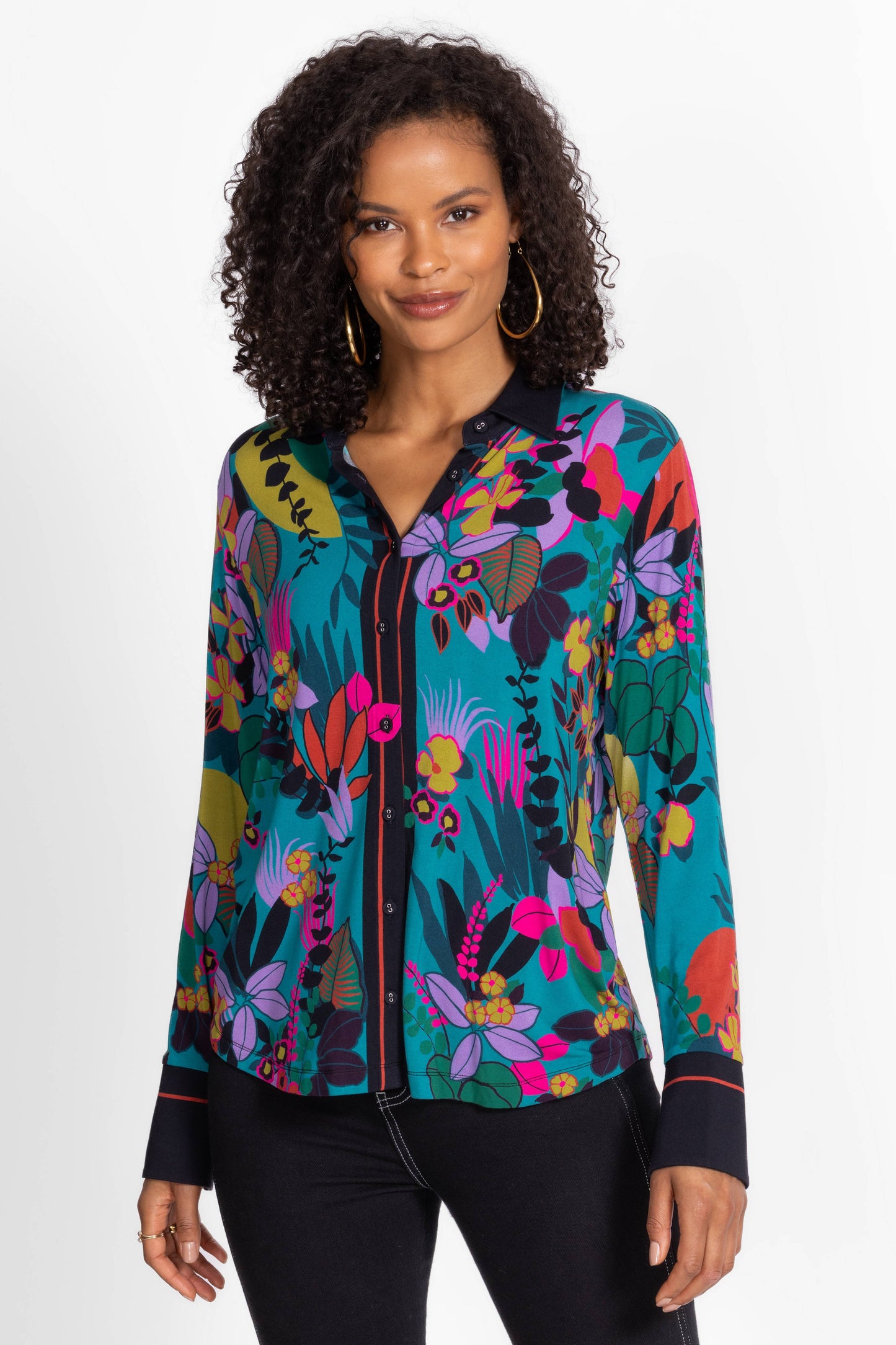 The Janie Favorite Button Front Shirt by Johnny Was in House of Flores