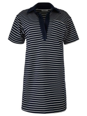 Daphne Short Sleeve Fold Dress by Kut from the Kloth in Navy/Ivory