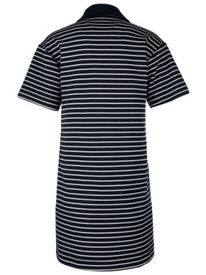 Daphne Short Sleeve Fold Dress by Kut from the Kloth in Navy/Ivory