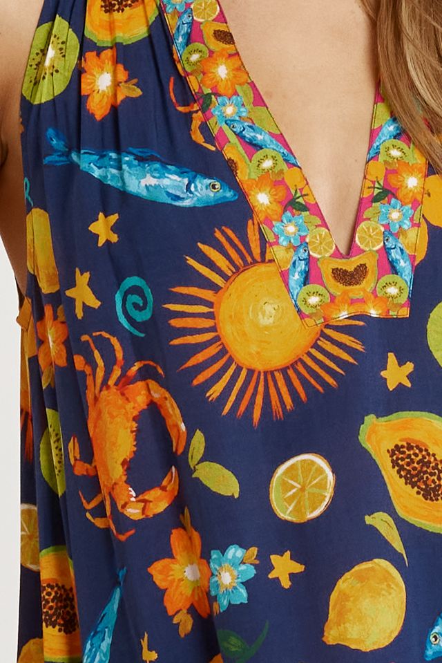 Aliyah Sundress by Lula Life in Navy