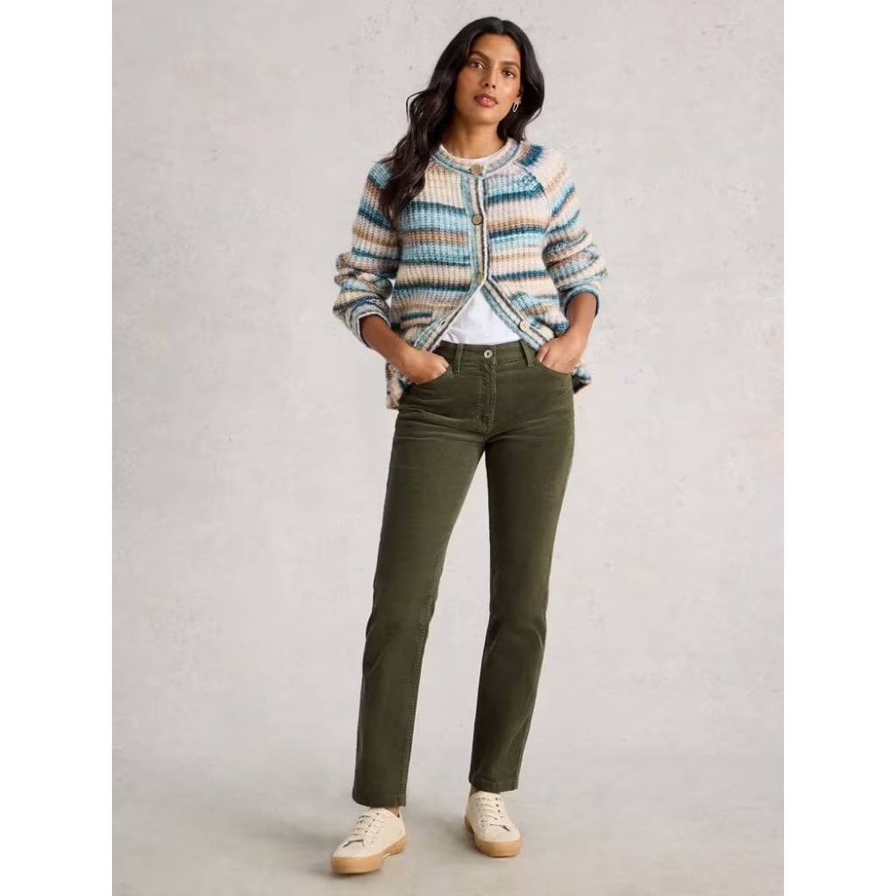 Brooke Cord Trouser by White Stuff in Khaki Green