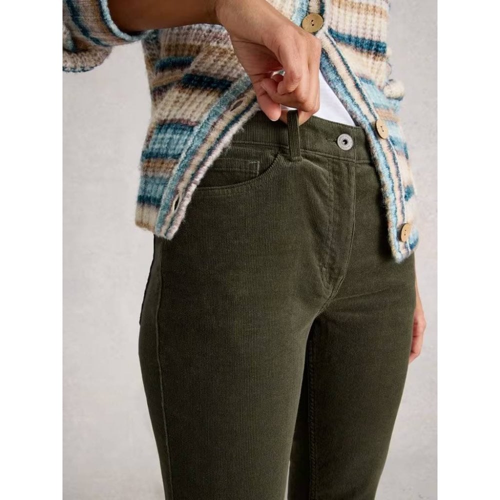 Brooke Cord Trouser by White Stuff in Khaki Green