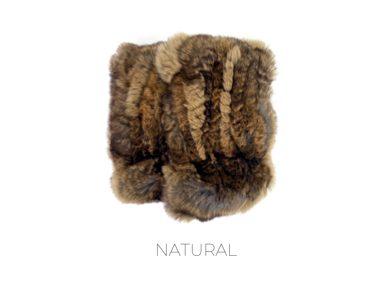 Rabbit Fur Handwarmers by Linda Richards in Natural