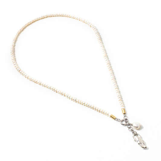Leori Necklace by Anne Marie Chagnon in Silvery