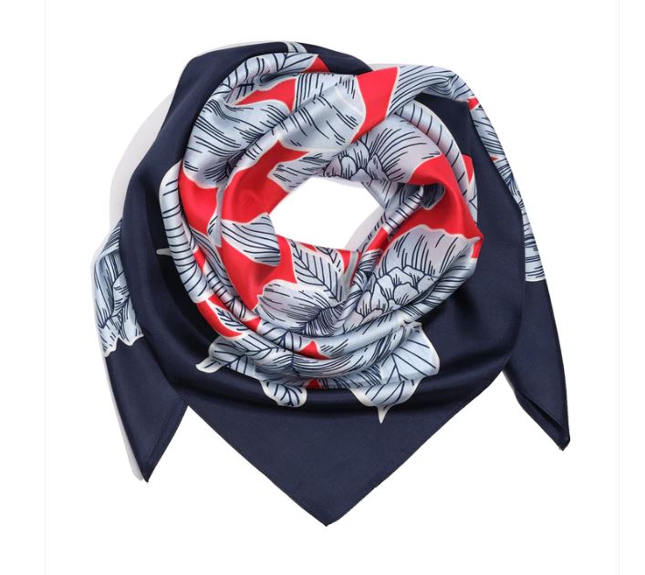 Mystic Bloom Silk Square Scarf by Echo New York