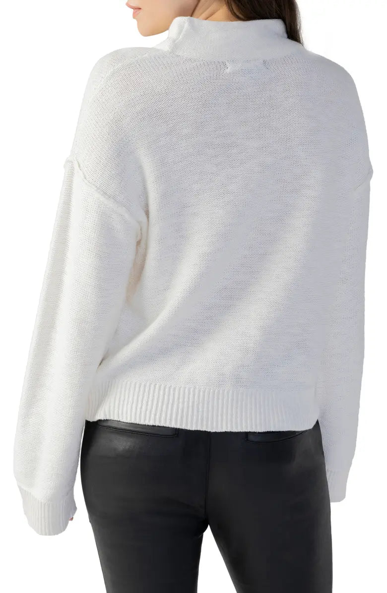 Mock On Sweater by Sanctuary in Winter White