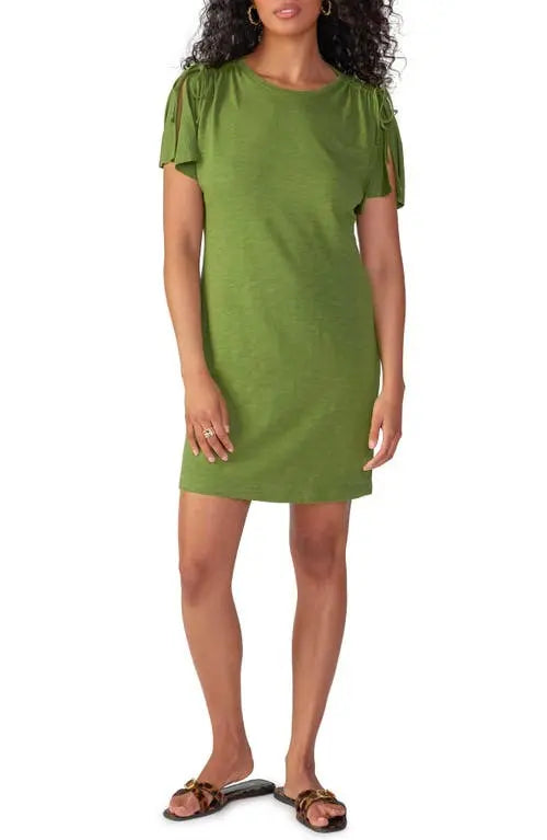 Drawstring Shoulder Dress by Sanctuary in Plant Green