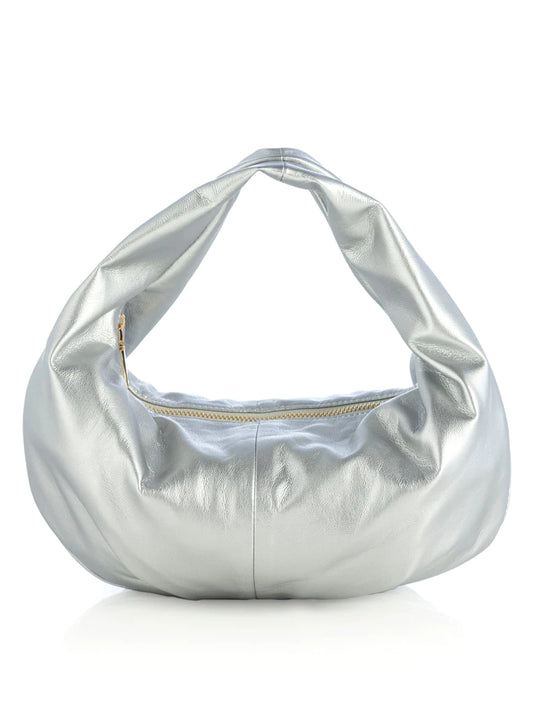 Milano Mini Hobo Bag by Shiraleah in Silver