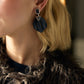 Savannah Bezel Drop Earring by Brackish in Silver