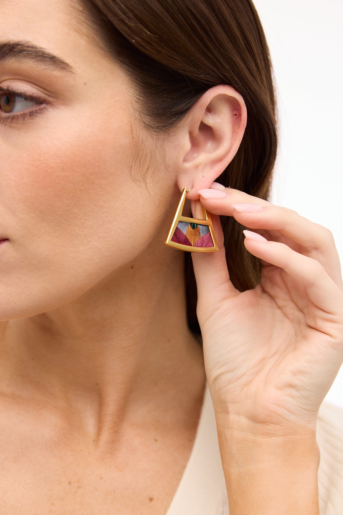 Charlotte Double Triangle Hoop Earring by Brackish