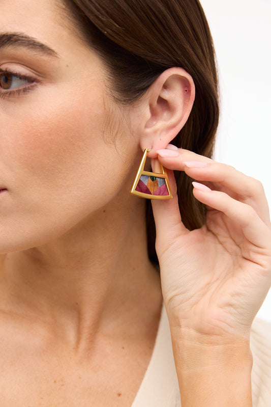 Charlotte Double Triangle Hoop Earring by Brackish