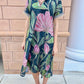 Talina Dress by Dolma in Green & Pink