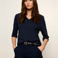Dolce Notch Neck Tee by Sanctuary in Navy Blazer