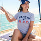 Made in America Relaxed Tee by Shiraleah in Gray