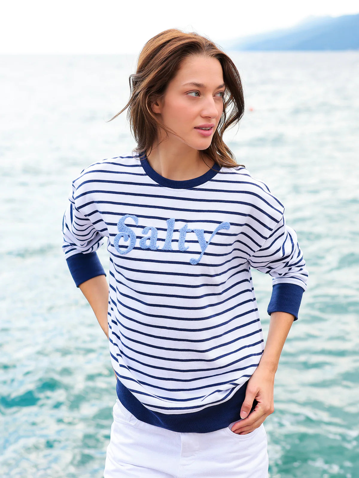 Salty Sweatshirt by Shiraleah in Navy