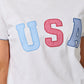 USA Relaxed Tee by Shiraleah in White