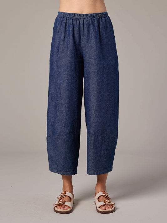 Flax Denim Lantern Pant by Cut Loose in Laundered