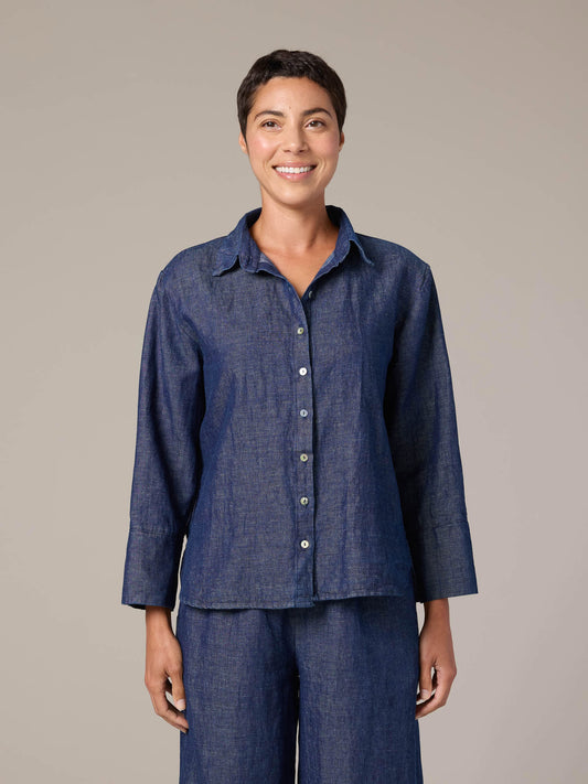 Flax Easy Shirt by Cut Loose in Laundered