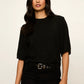 Perfect Sequin Sweater Tee by Sanctuary in Black