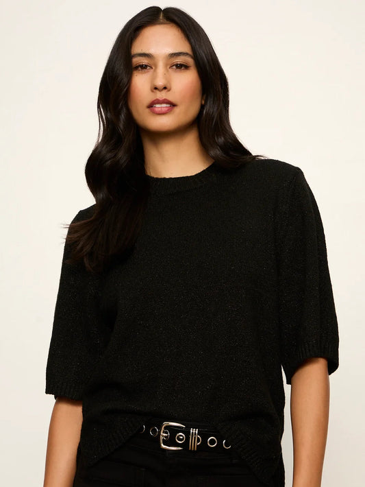 Perfect Sequin Sweater Tee by Sanctuary in Black