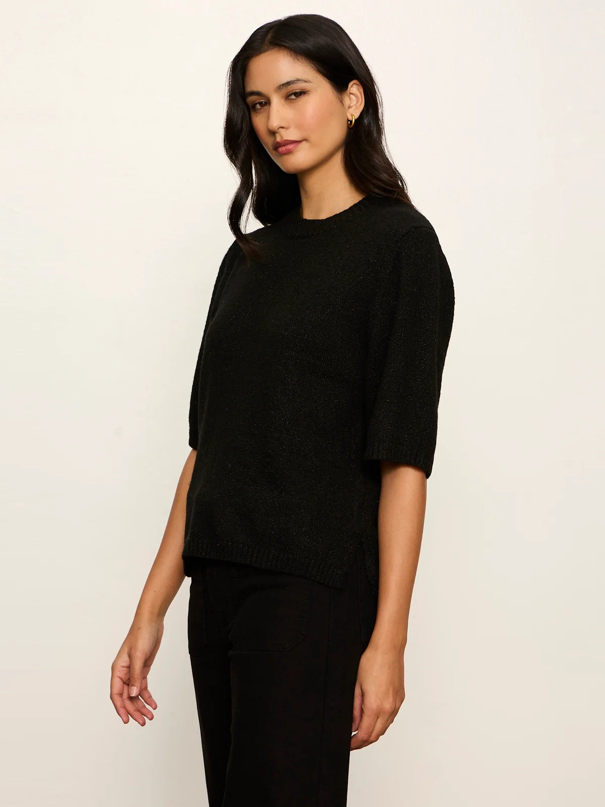 Perfect Sequin Sweater Tee by Sanctuary in Black