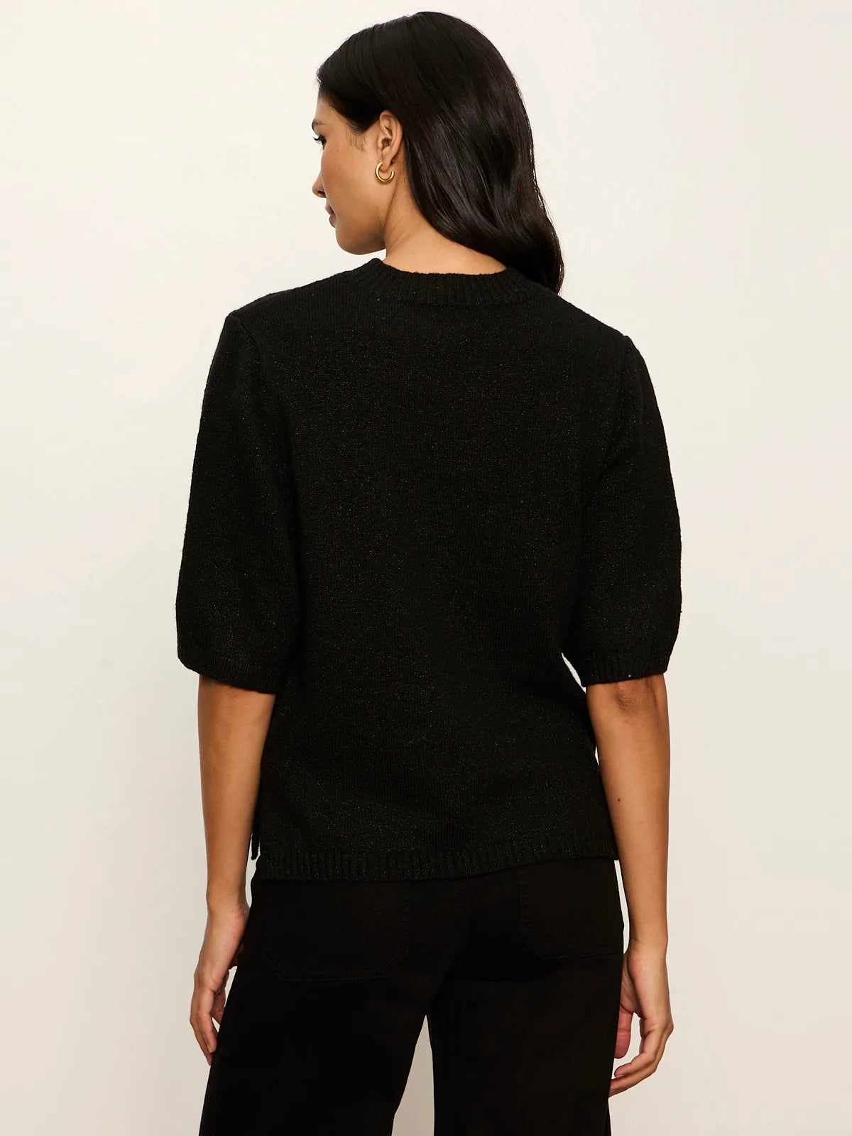 Perfect Sequin Sweater Tee by Sanctuary in Black