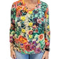 The Janie Favorite 3/4 Sleeve V-Neck Tee by Johnny Was in Carlina Scarf