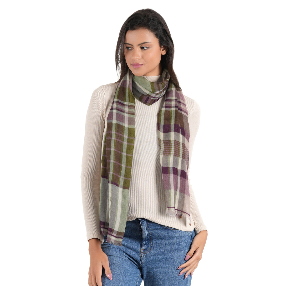 Scarf by Vismaya Scarves in Sage Green