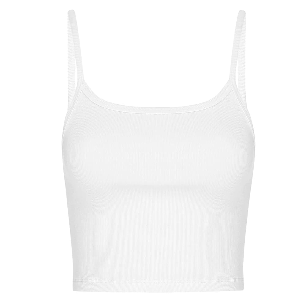 PJ Harlow Women's Bra30 Scrappy-Extra-Long Crop Top, Optic White