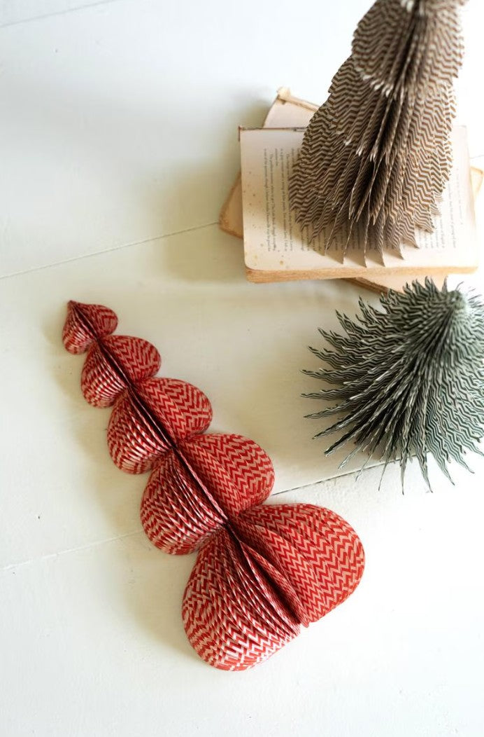Set of 3 Printed Paper Accordion Christmas Trees by Kalalou
