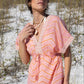 Kate Caftan by Ex Voto in Peach Blossom Tie Dye