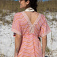 Kate Caftan by Ex Voto in Peach Blossom Tie Dye