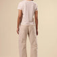 Berkeley Tee by Amour Vert in Ivory/Biscotti Stripe