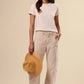 Berkeley Tee by Amour Vert in Ivory/Biscotti Stripe