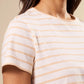 Berkeley Tee by Amour Vert in Ivory/Biscotti Stripe