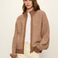 Zip Up Sweater Jacket by Sanctuary in Heather Cocoa