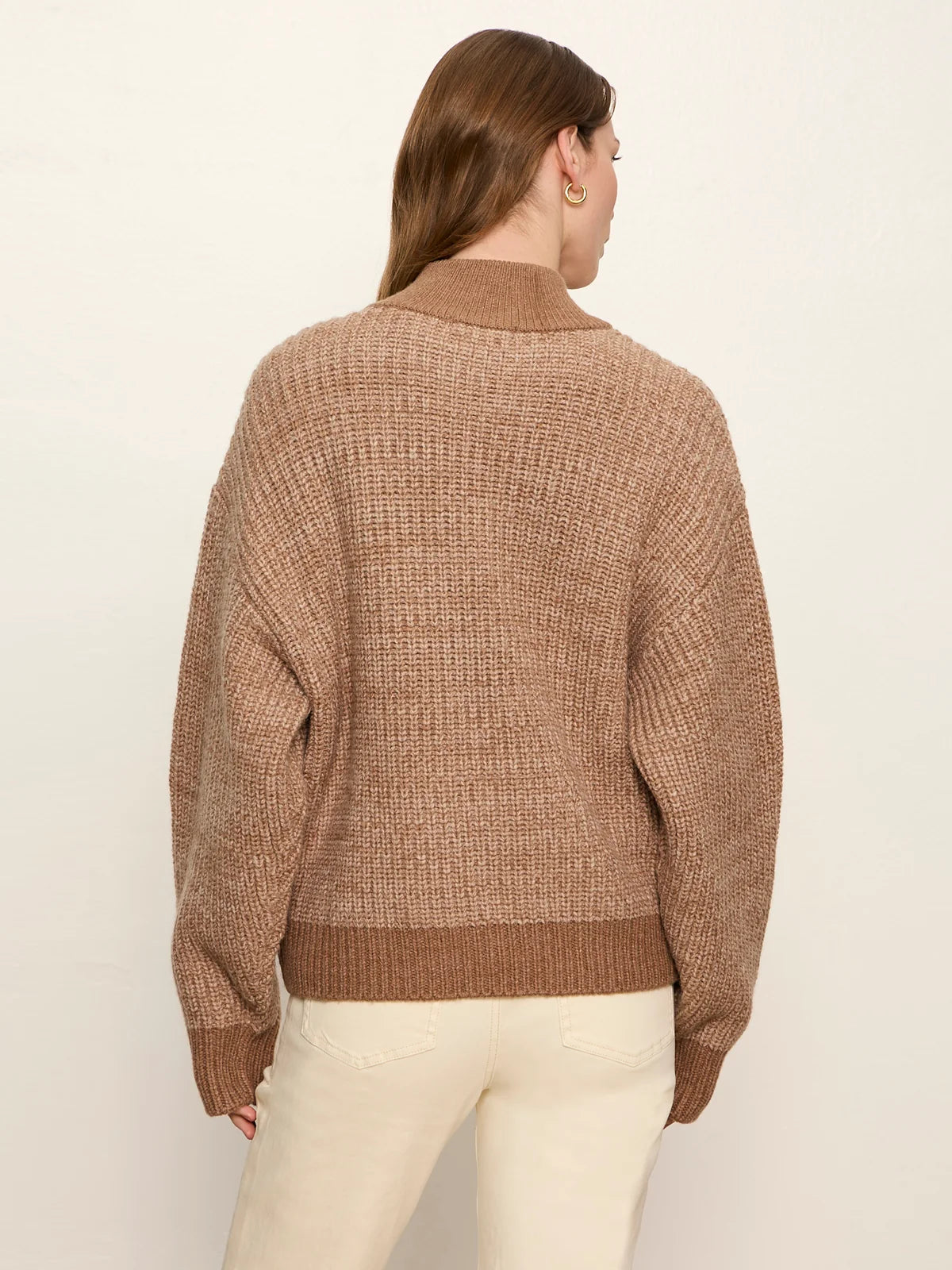 Zip Up Sweater Jacket by Sanctuary in Heather Cocoa