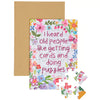 Old People Like Doing Puzzles Puzzle Card by Primitives by Kathy