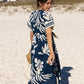 Cora Caftan by Ex Voto in Deep Lapis
